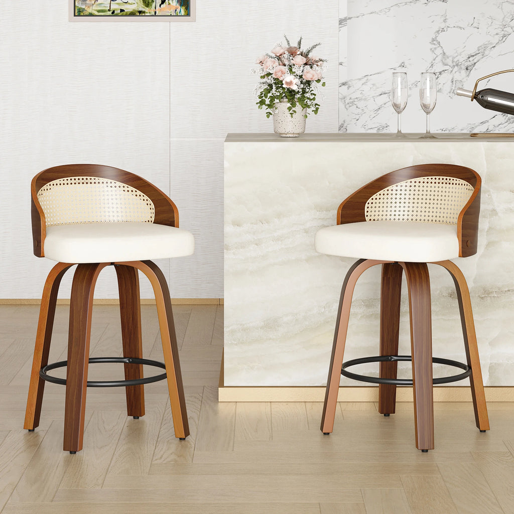 Set of 2 Swivel Bar Stools