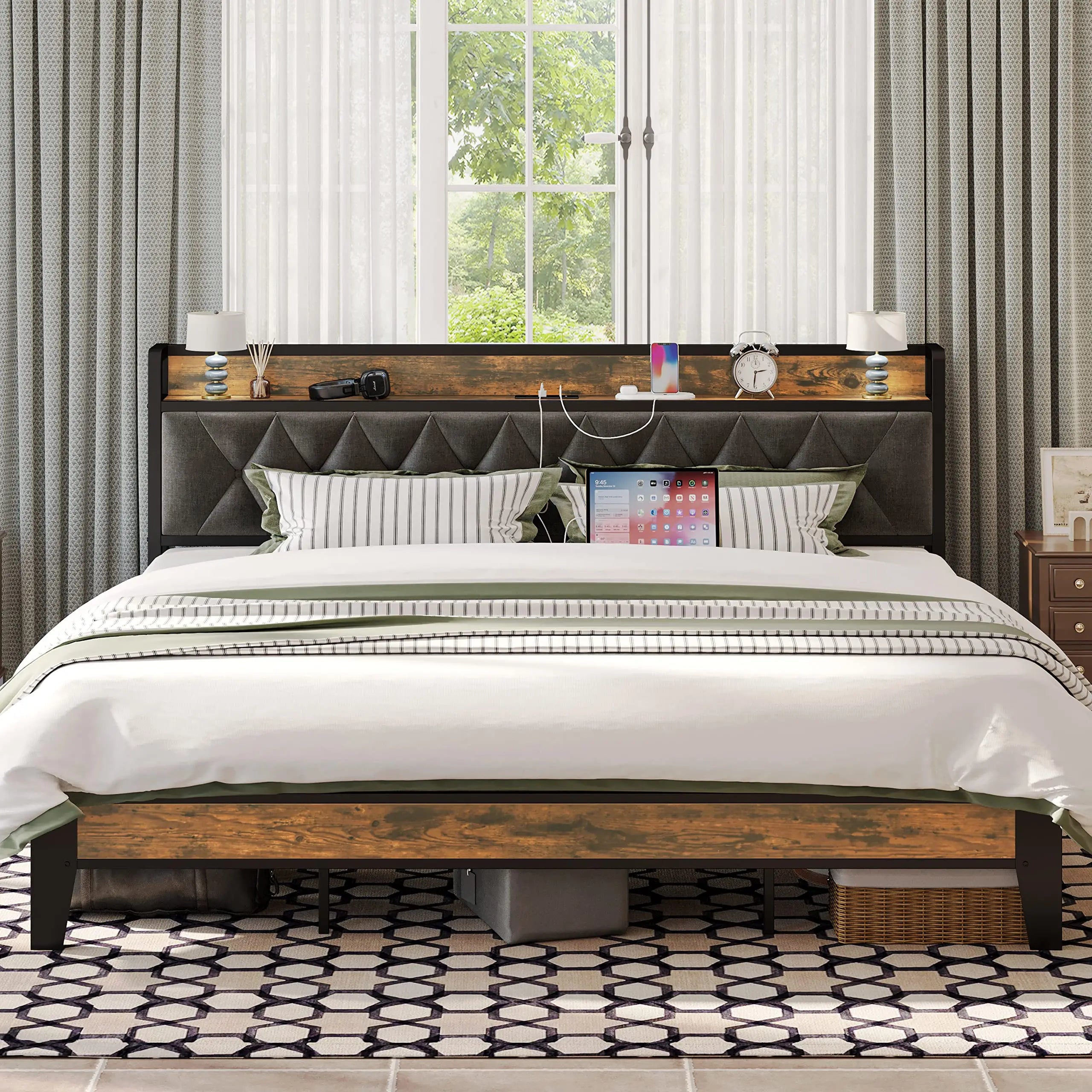 Head Board and Frame Twin/TwinXL/Full/Queen/King/CaliforniaKing Bed Frames,