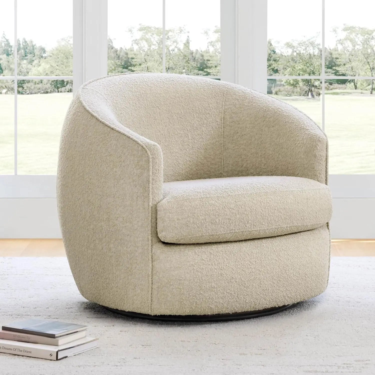 Swivel Barrel Chair