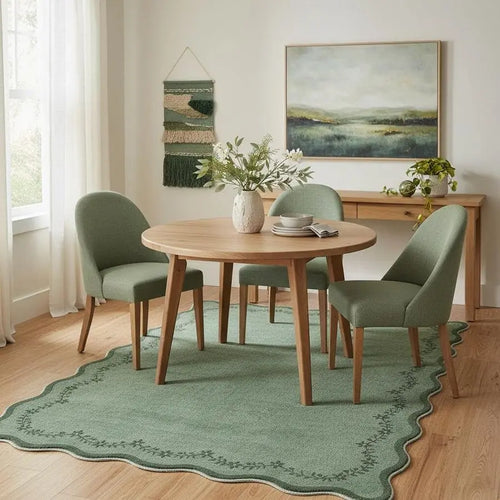 Area Rug Scalloped Edge