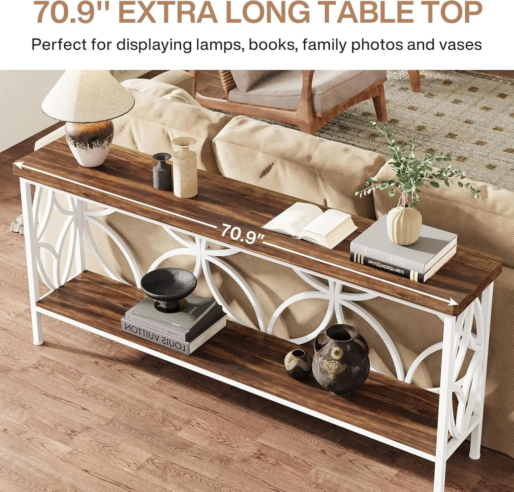 Narrow Industrial Sofa Table