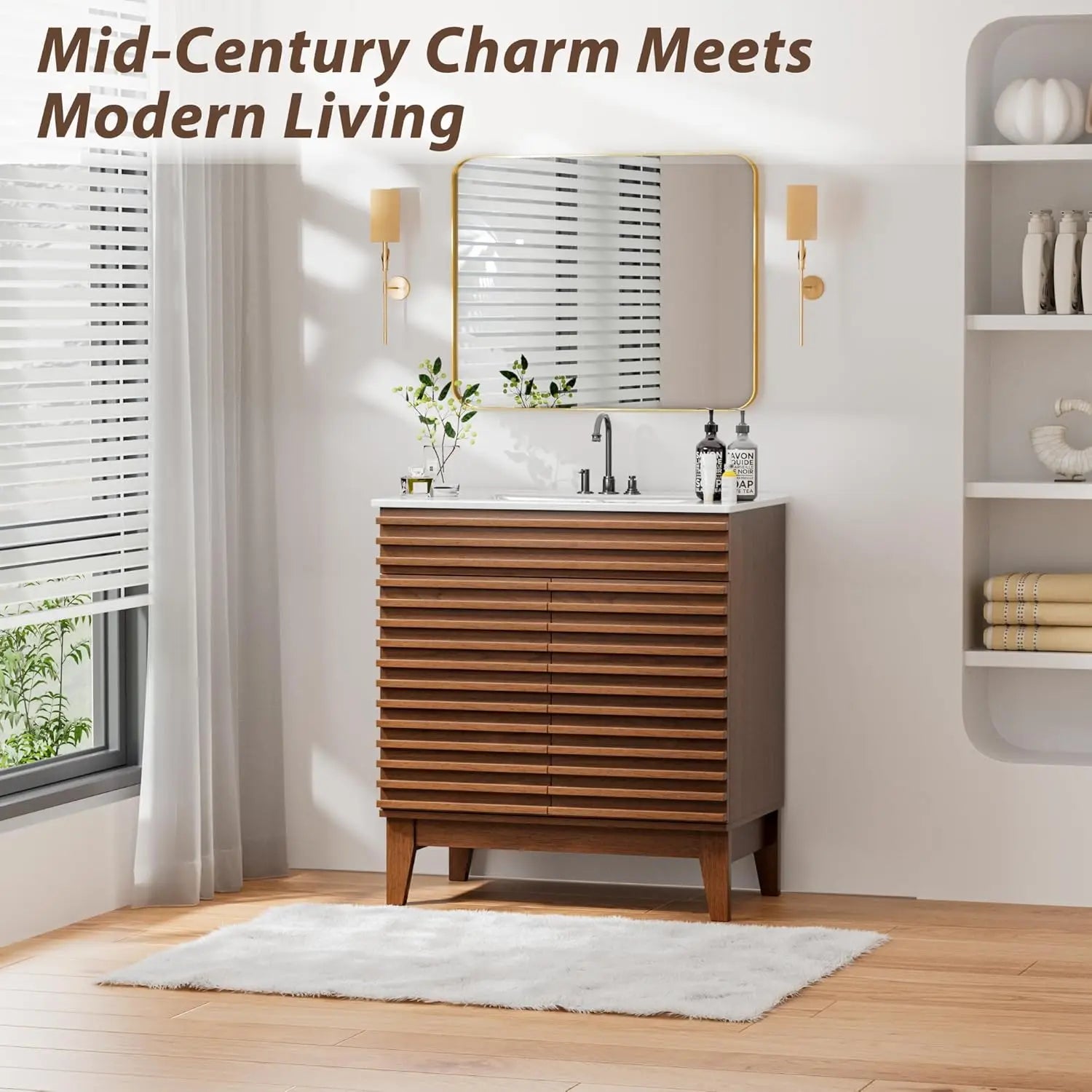 Mid-Century Bathroom Vanity