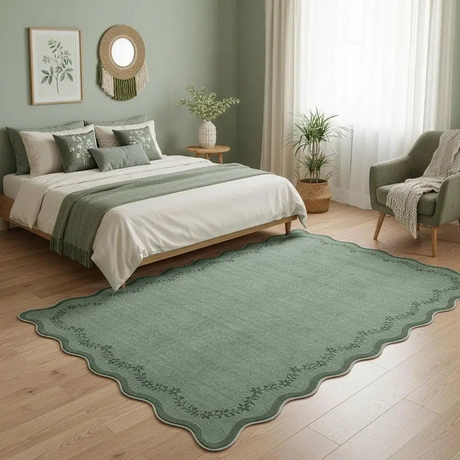 Area Rug Scalloped Edge