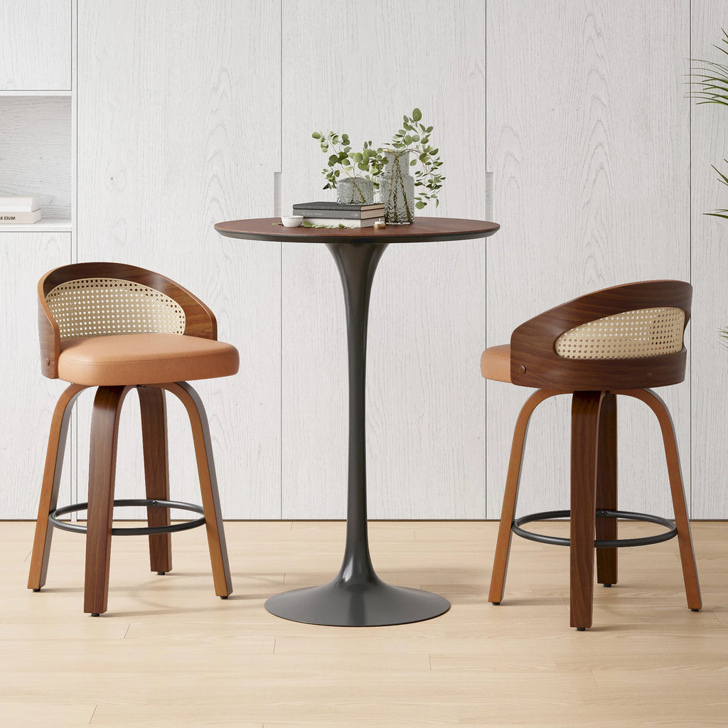 Set of 2 Swivel Bar Stools