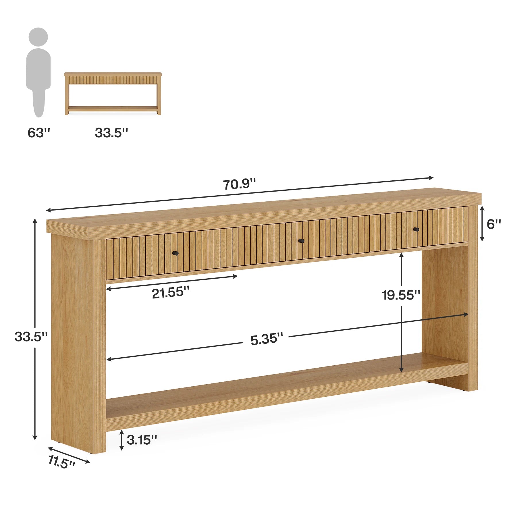 Console Table with Drawers