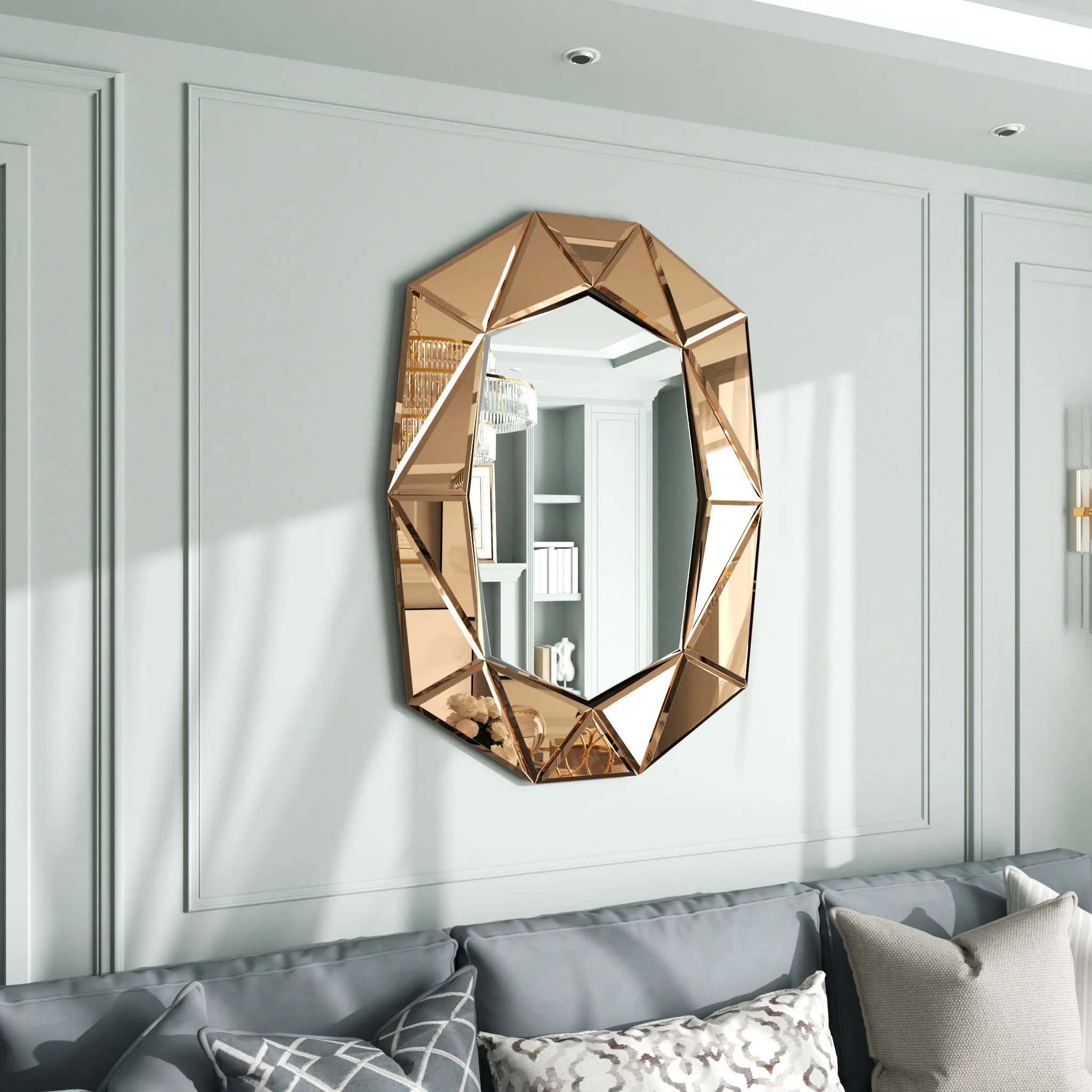 Irregular Glass Wall Mirror