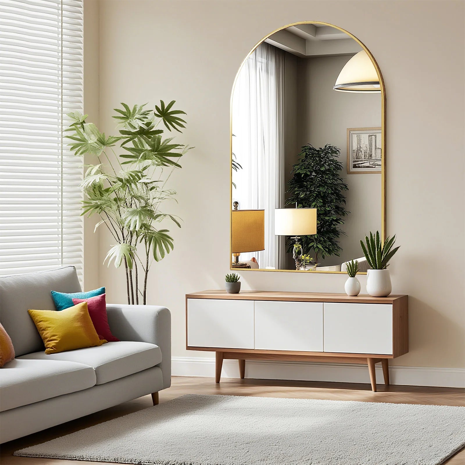 Arched Metal Mirror