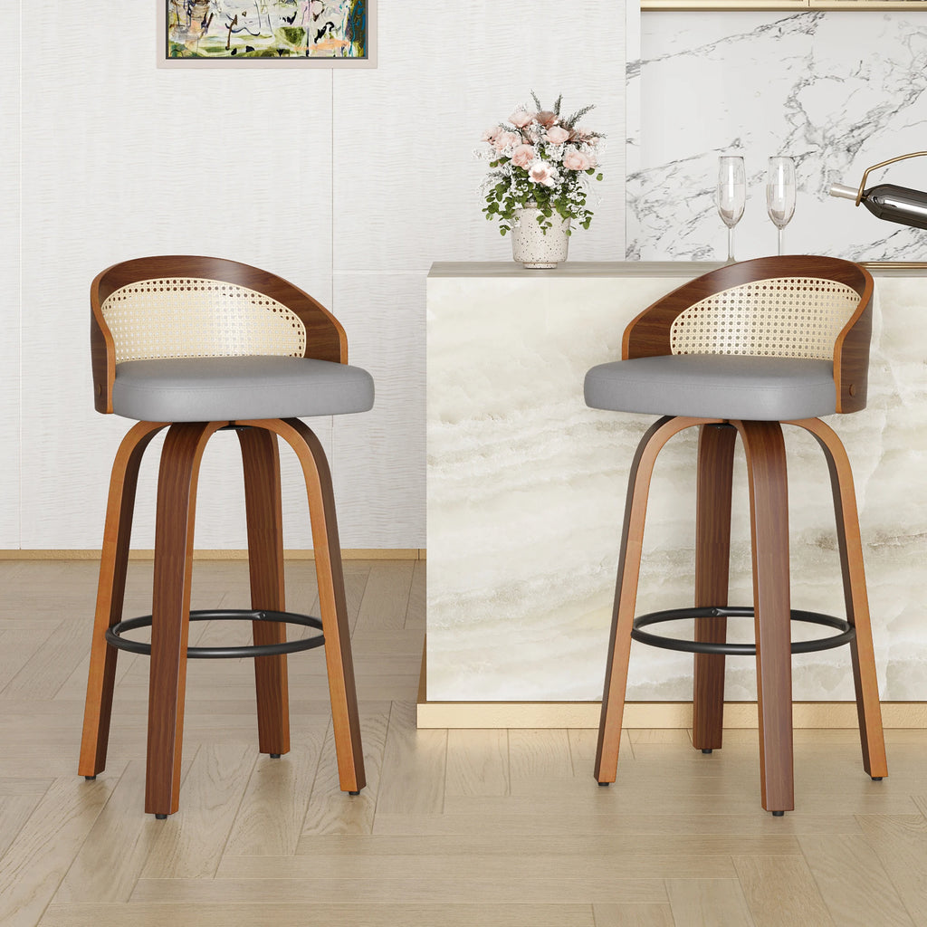 Set of 2 Swivel Bar Stools