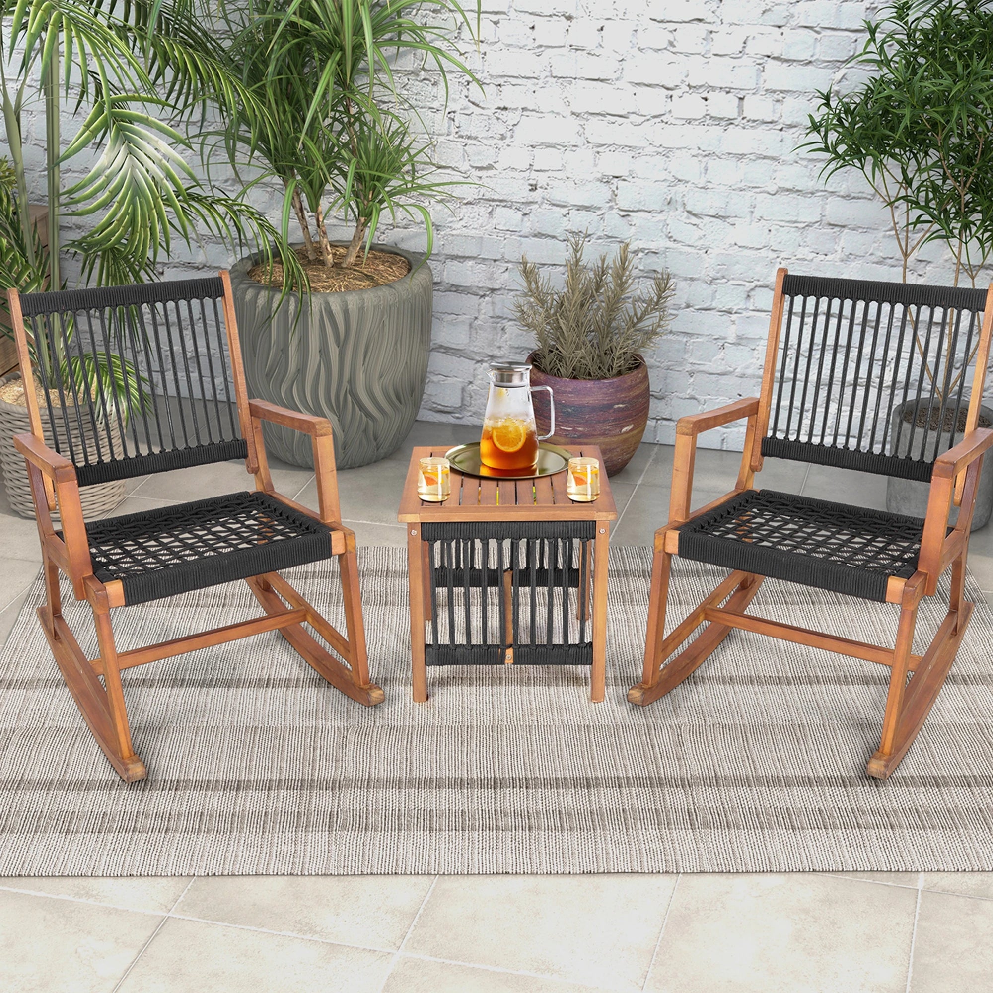 Bistro Table & Rocking Chair Set