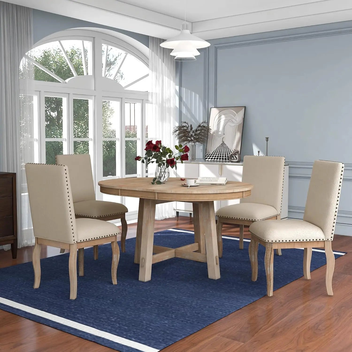 Round Extendable Dining Set