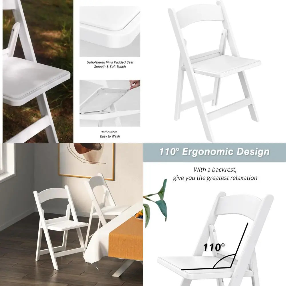 Resin Folding Chairs (4)