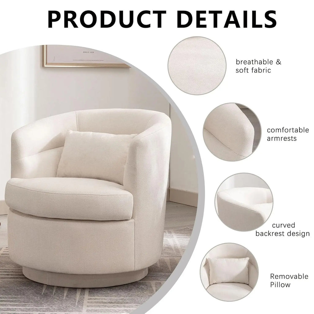Swivel Barrel Chair Set of 2