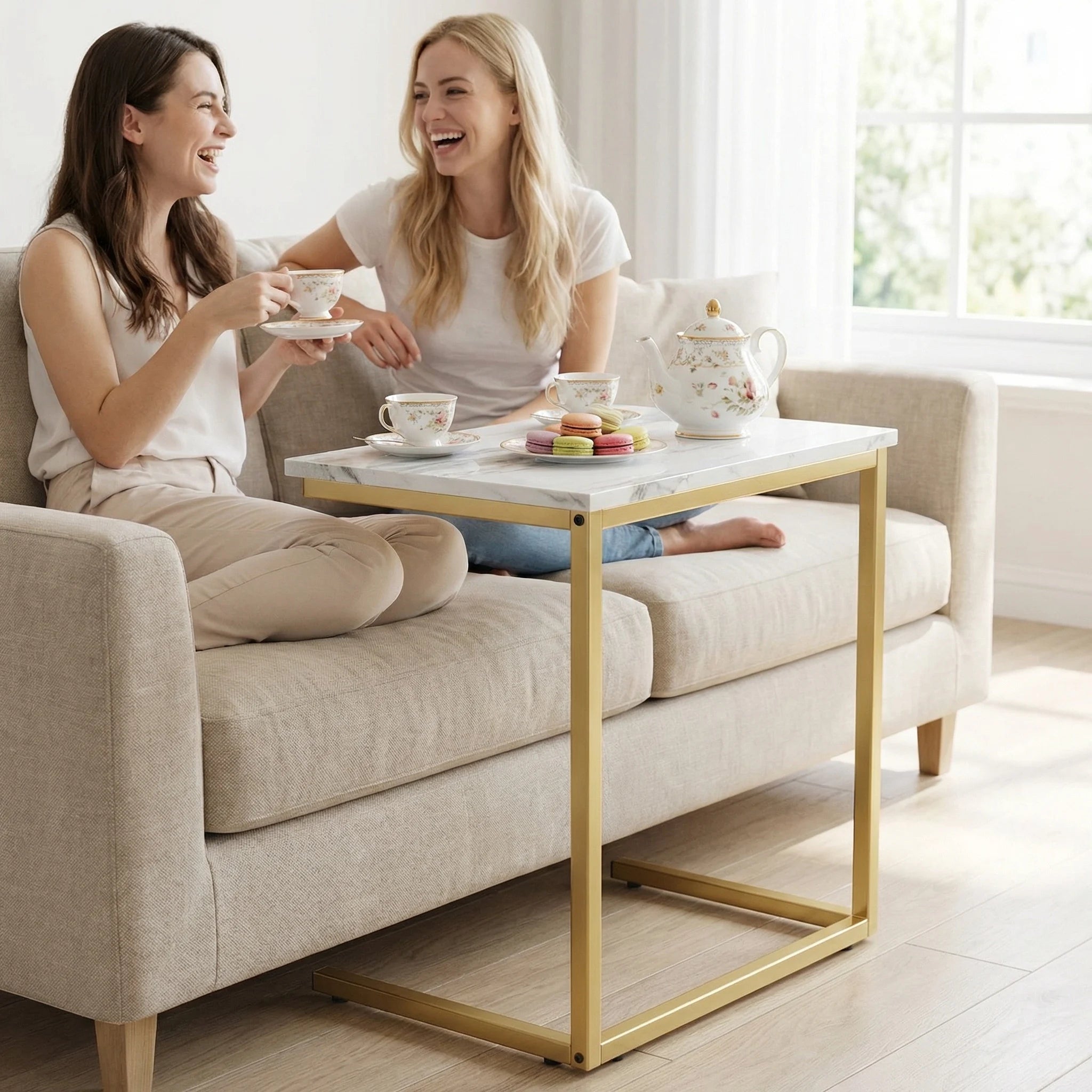 C Shaped End Table