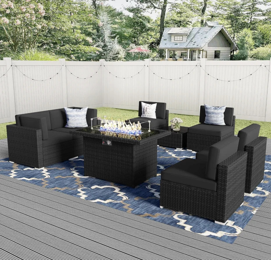 Patio Furniture Set with Fire Pit