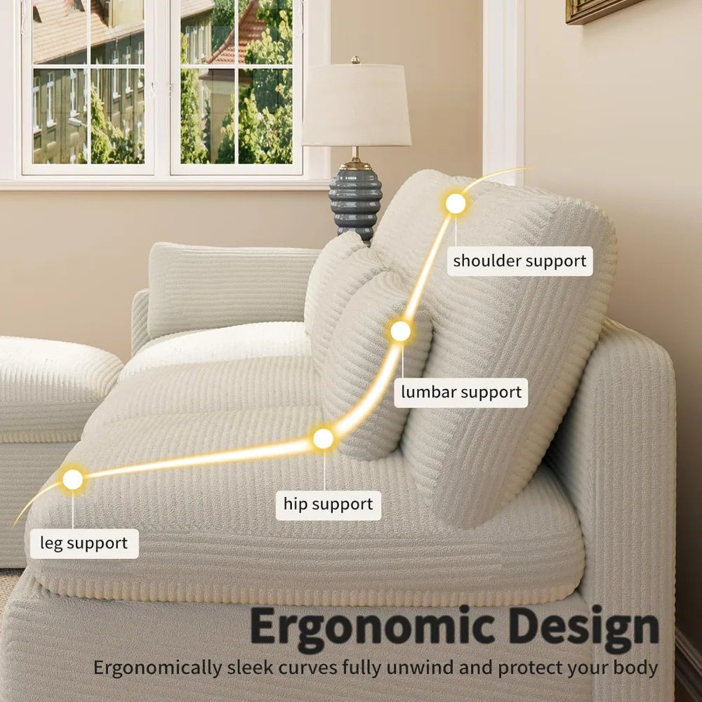 U-Shaped Sectional Sofa, with Ottoman