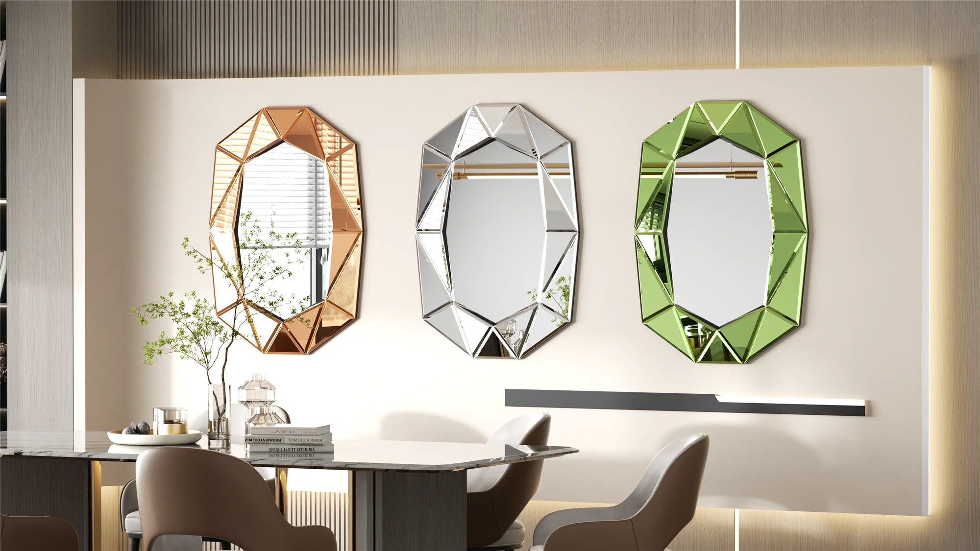 Irregular Glass Wall Mirror
