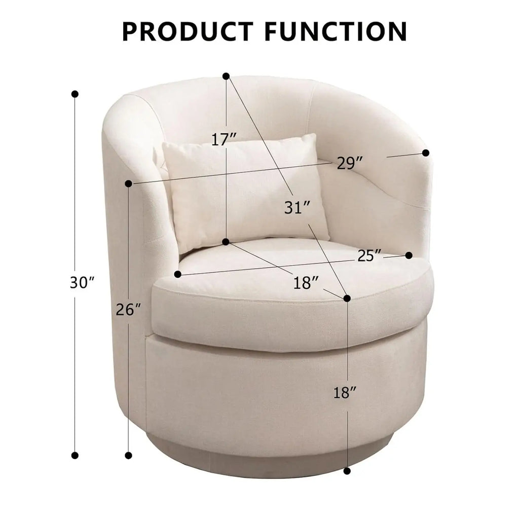 Swivel Barrel Chair Set of 2