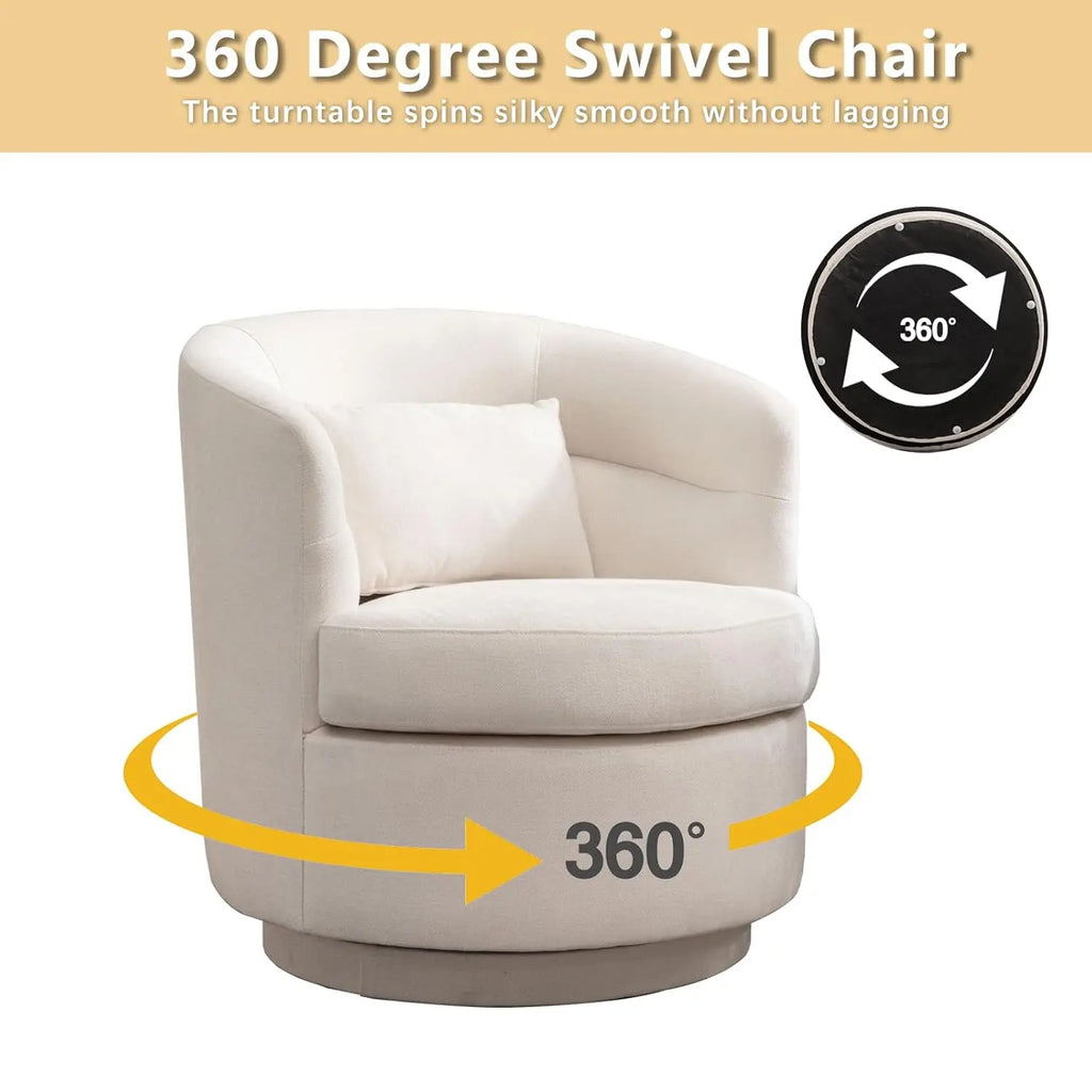 Swivel Barrel Chair Set of 2