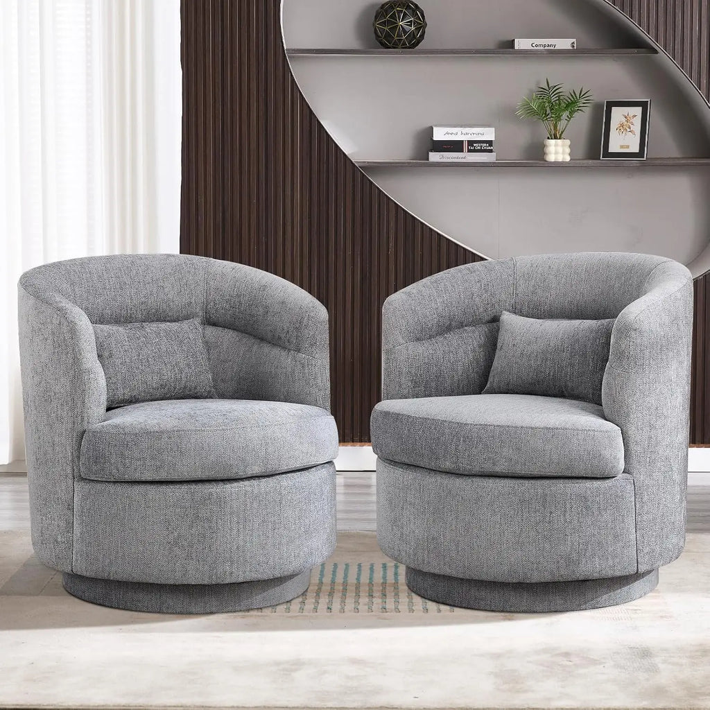 Swivel Barrel Chair Set of 2