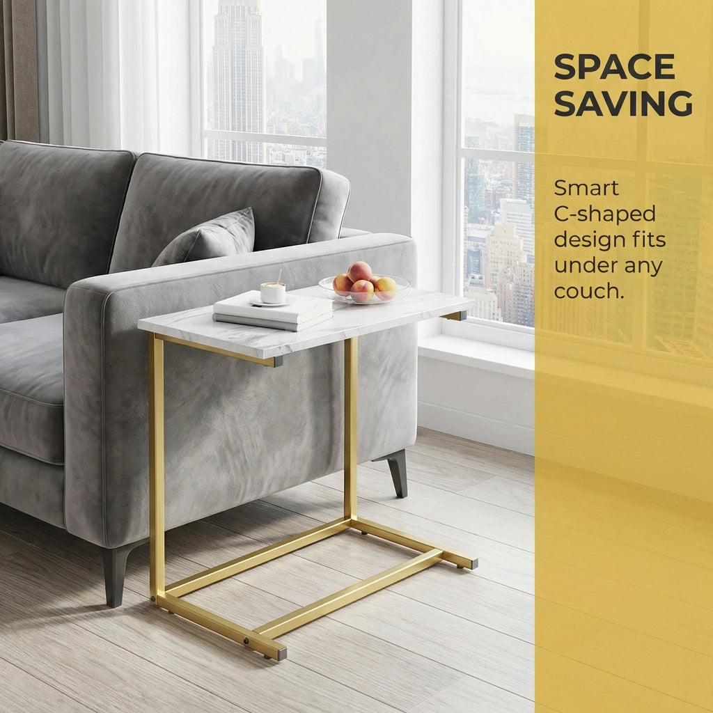 C Shaped End Table