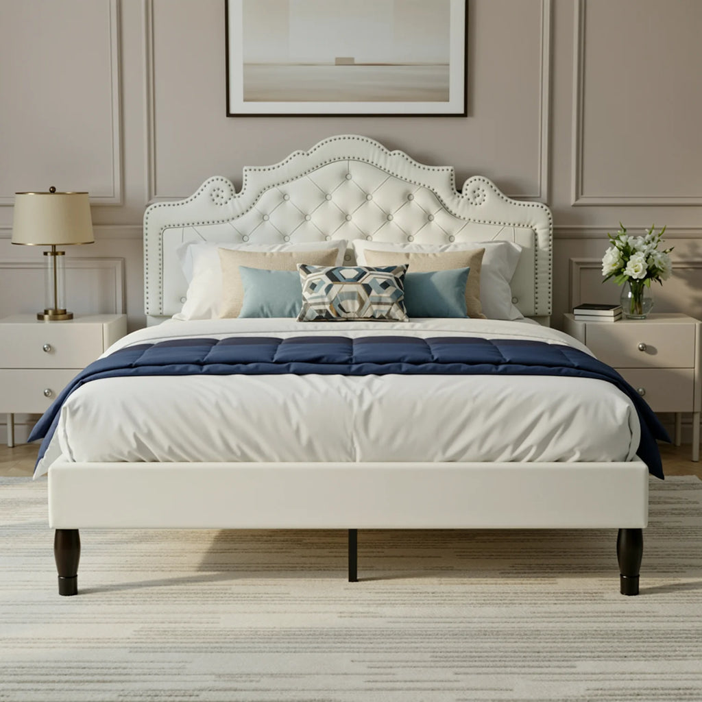 Full/Queen/King Size Velvet Bed Frame