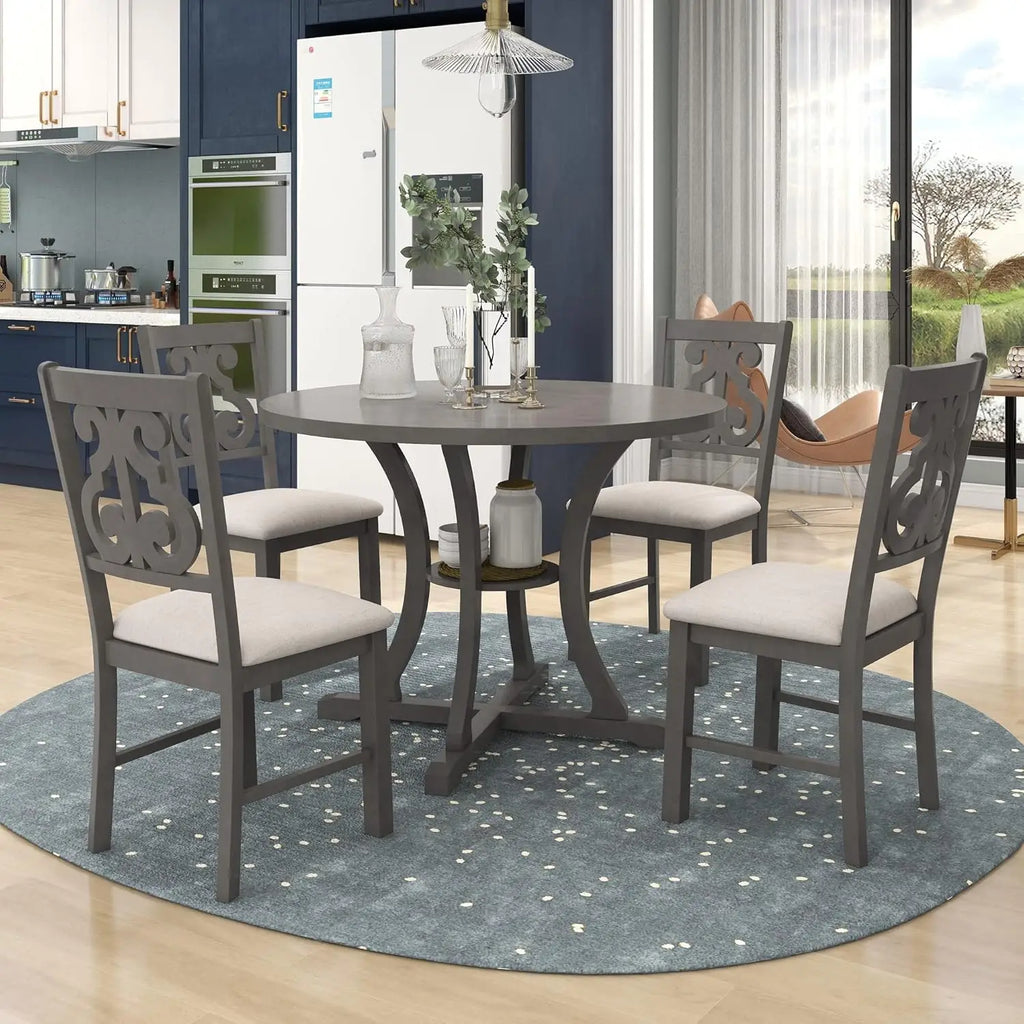 Round Extendable Dining Set