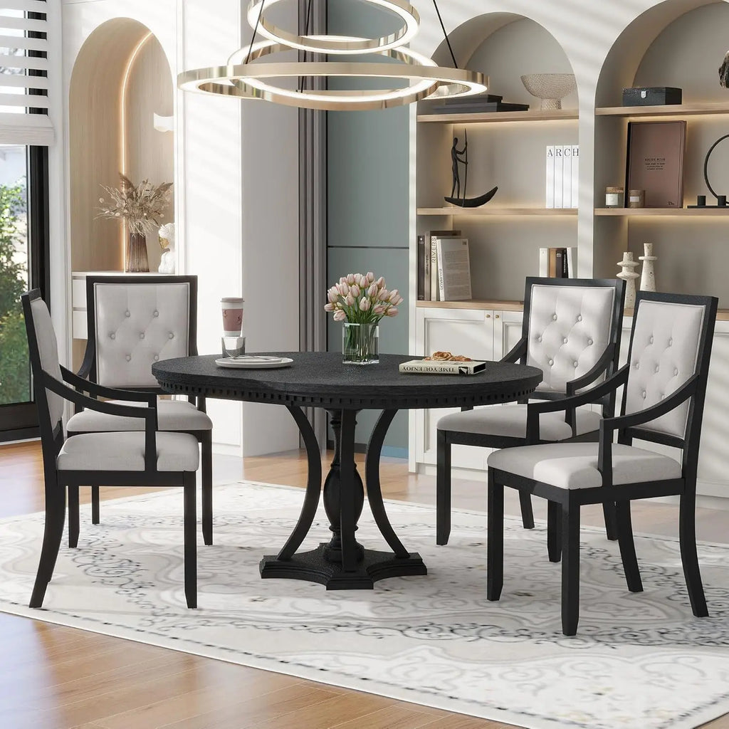 5-Piece Solid Wood Dining