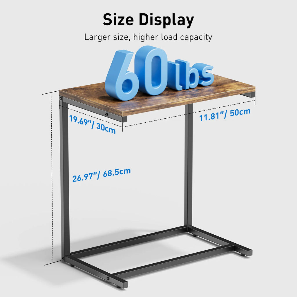 C Shaped End Table