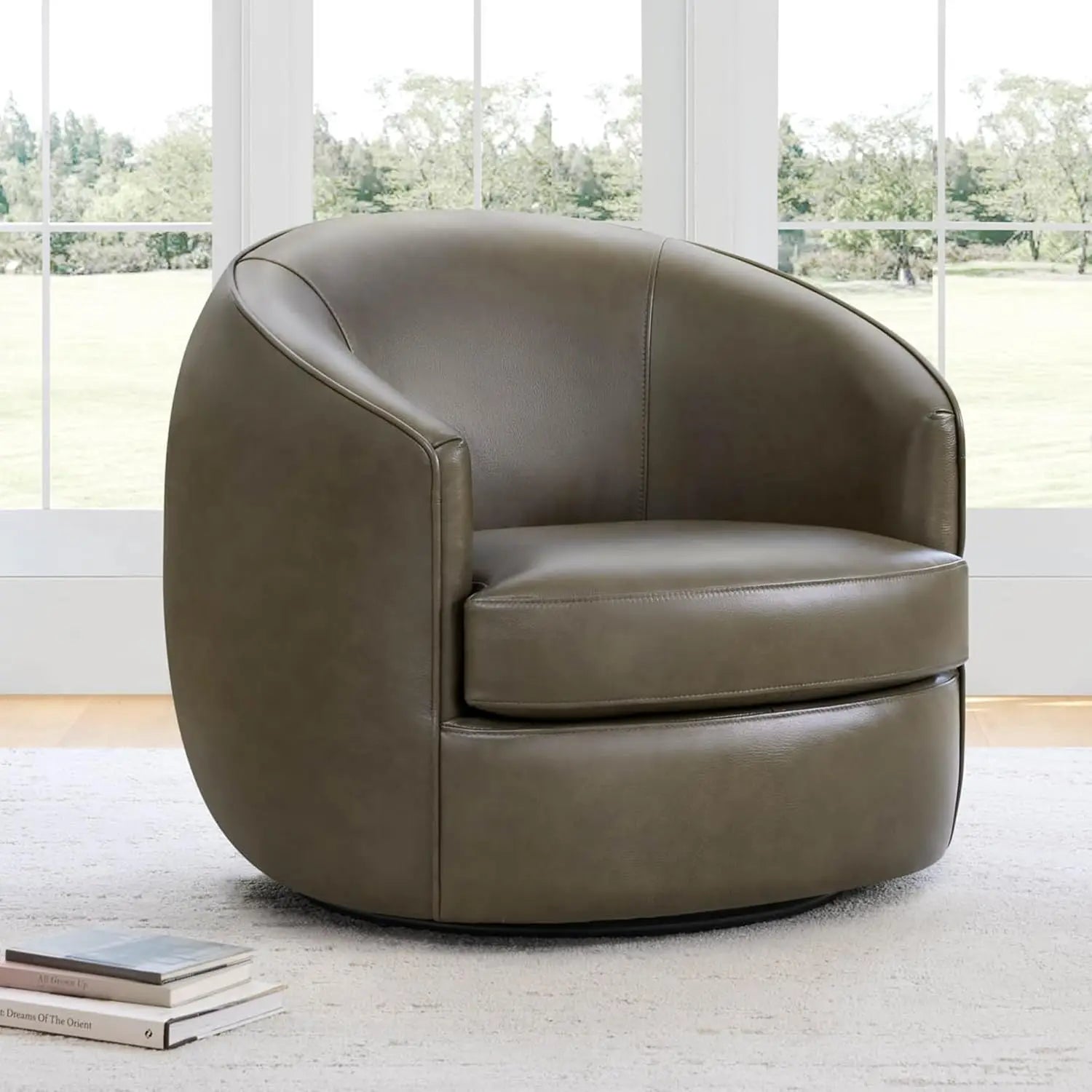 Swivel Barrel Chair