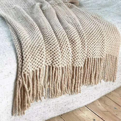 Cable Knit Throw Blanket