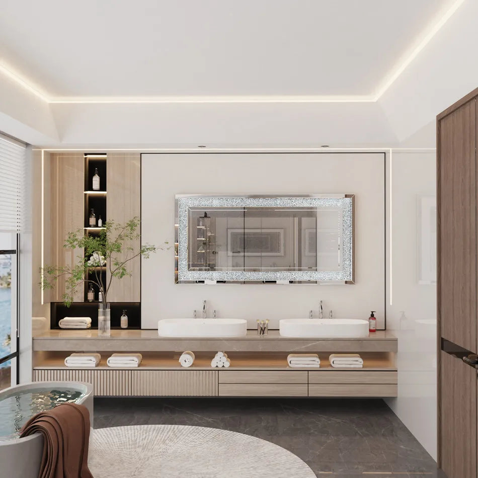 Mirror Silver Sparkly Vanity Mirror