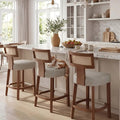 Rattan Bar Stools Set of 3