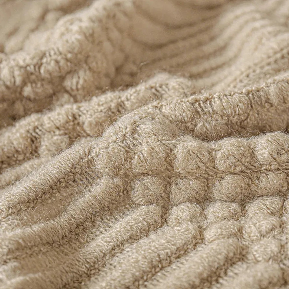Knitted Blanket with Tassels