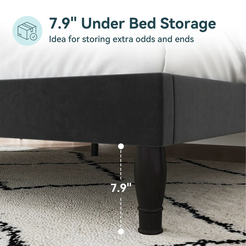 Full/Queen/King Size Velvet Bed Frame
