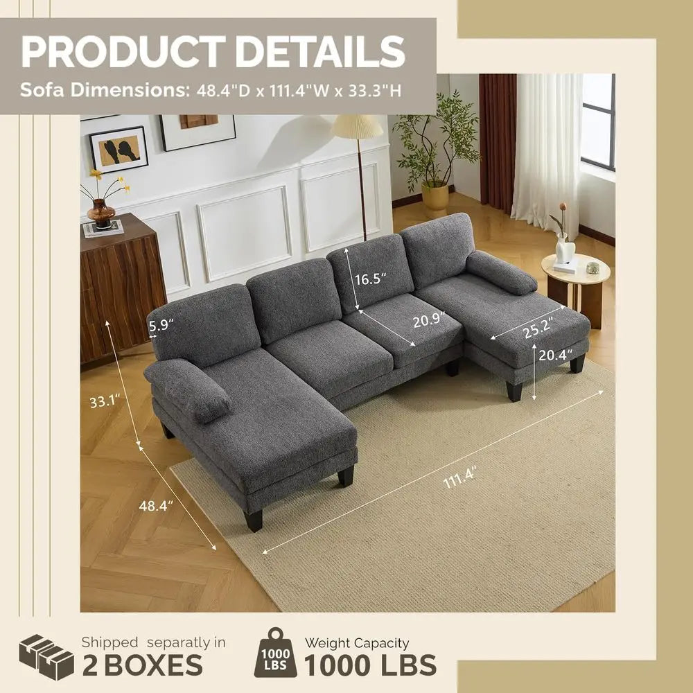 U-Shaped Sectional Sofa