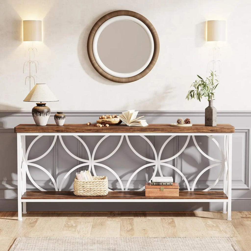 Narrow Industrial Sofa Table