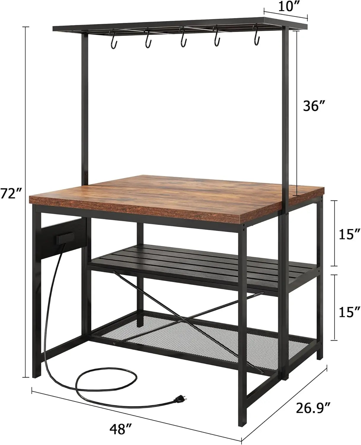 Kitchen Island with Storage & Seating
