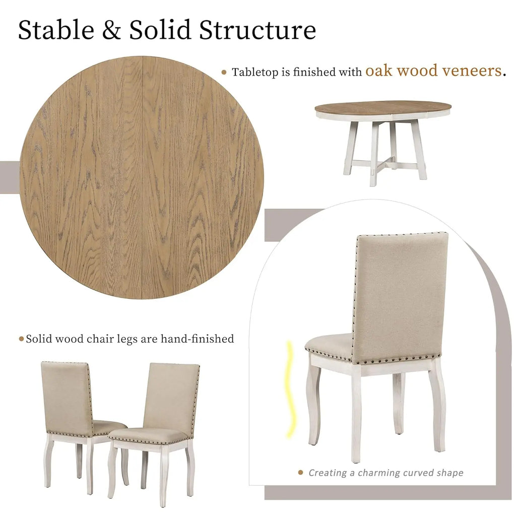 Round Extendable Dining Set