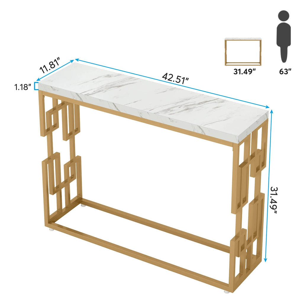 Gold and Marble Console Table