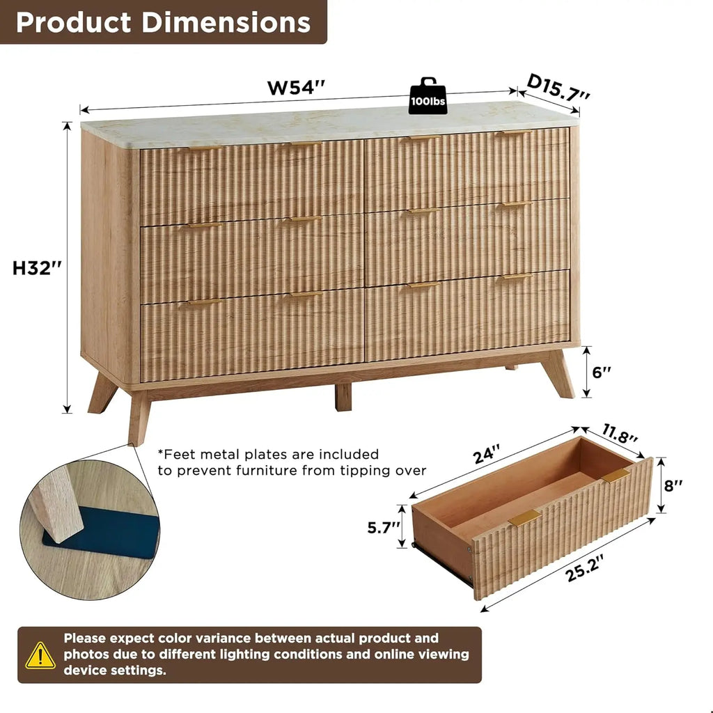 Fluted  Dresser