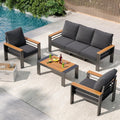5 Seat Outdoor Sectional Sofa with Coffee Table
