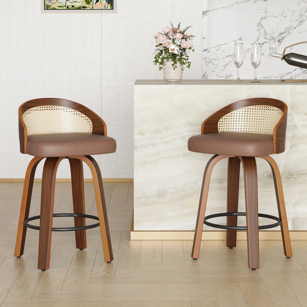 Set of 2 Swivel Bar Stools