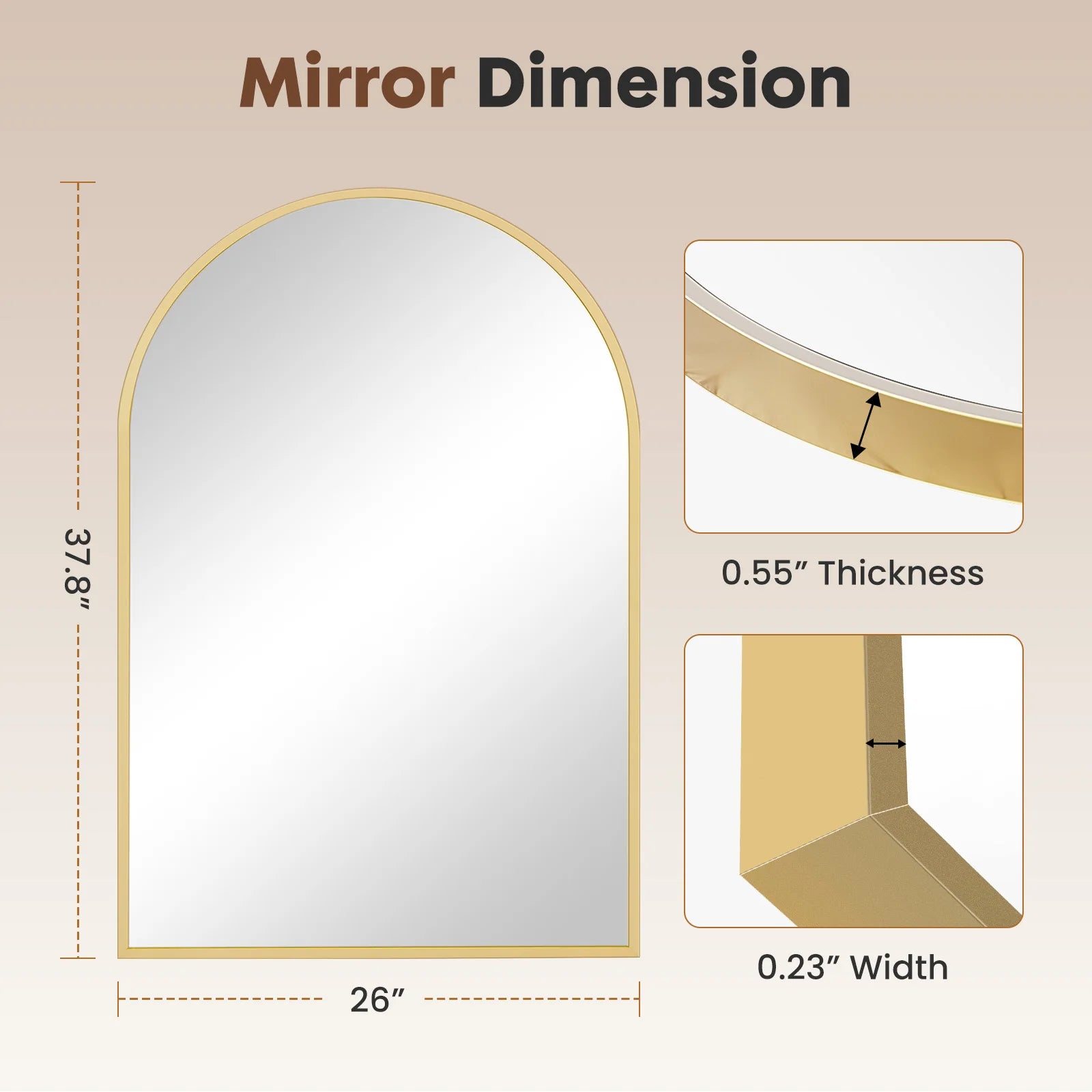 Arched Metal Mirror