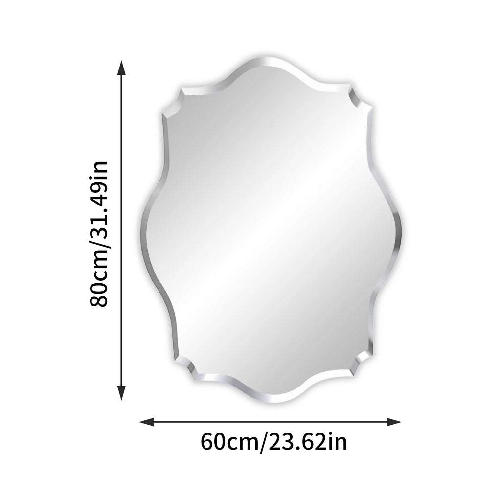 Beveled Scalloped Edge Wall Mirror