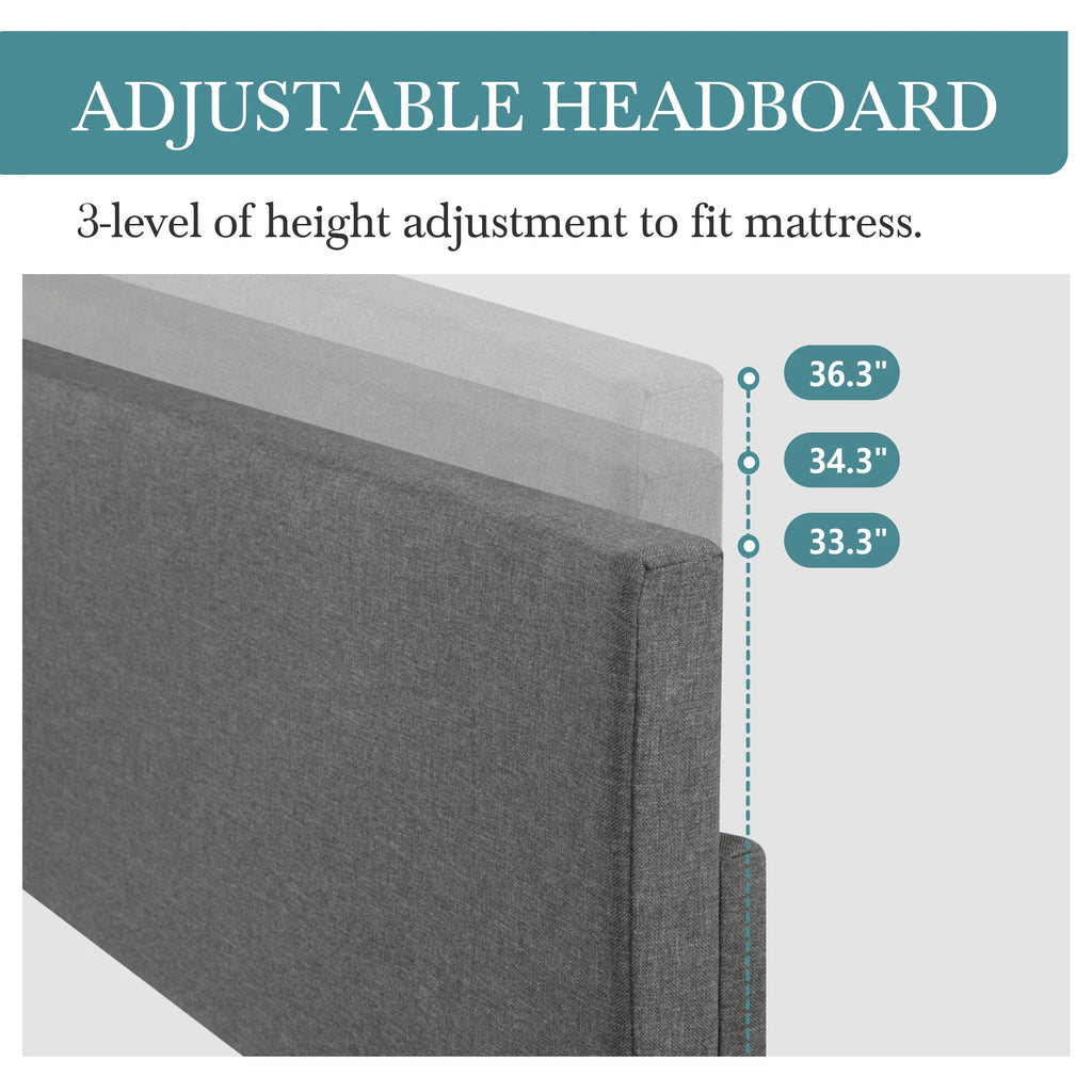 Full/Queen/King Upholstered Bed Frame