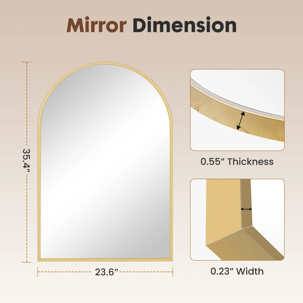 Arched Metal Mirror