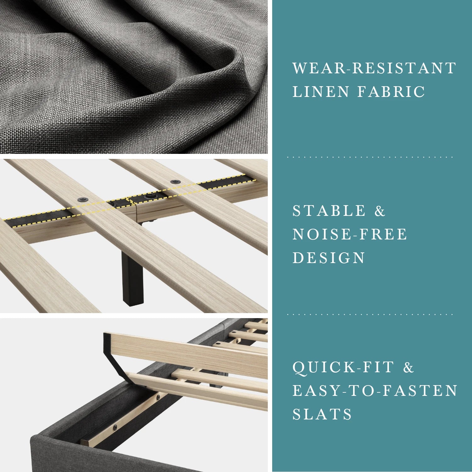 Full/Queen/King Upholstered Bed Frame