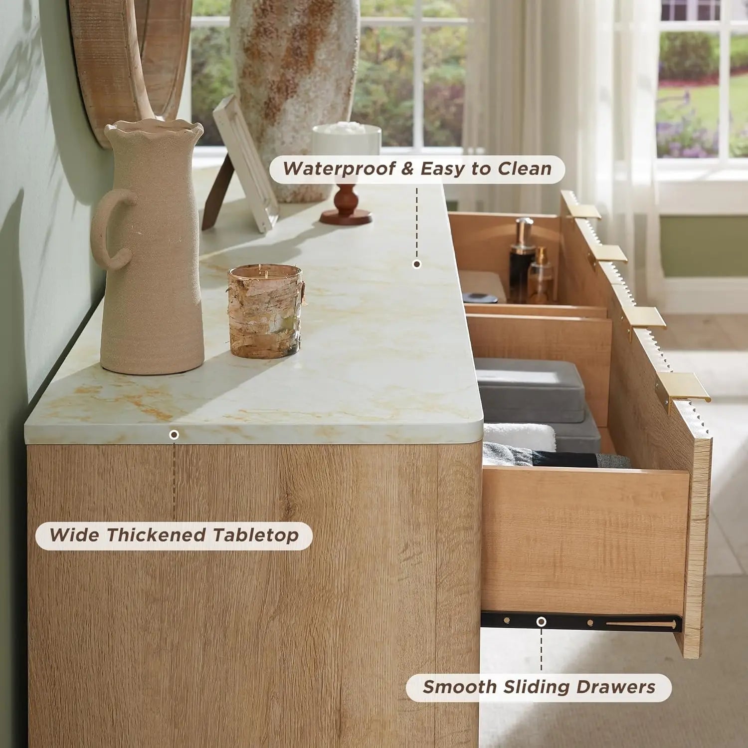 Fluted  Dresser