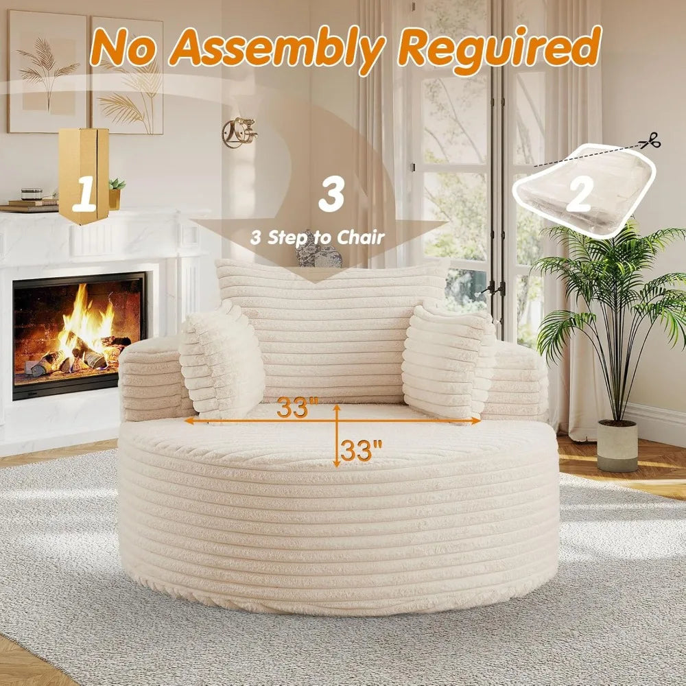 Round Oversized Lounge Chair