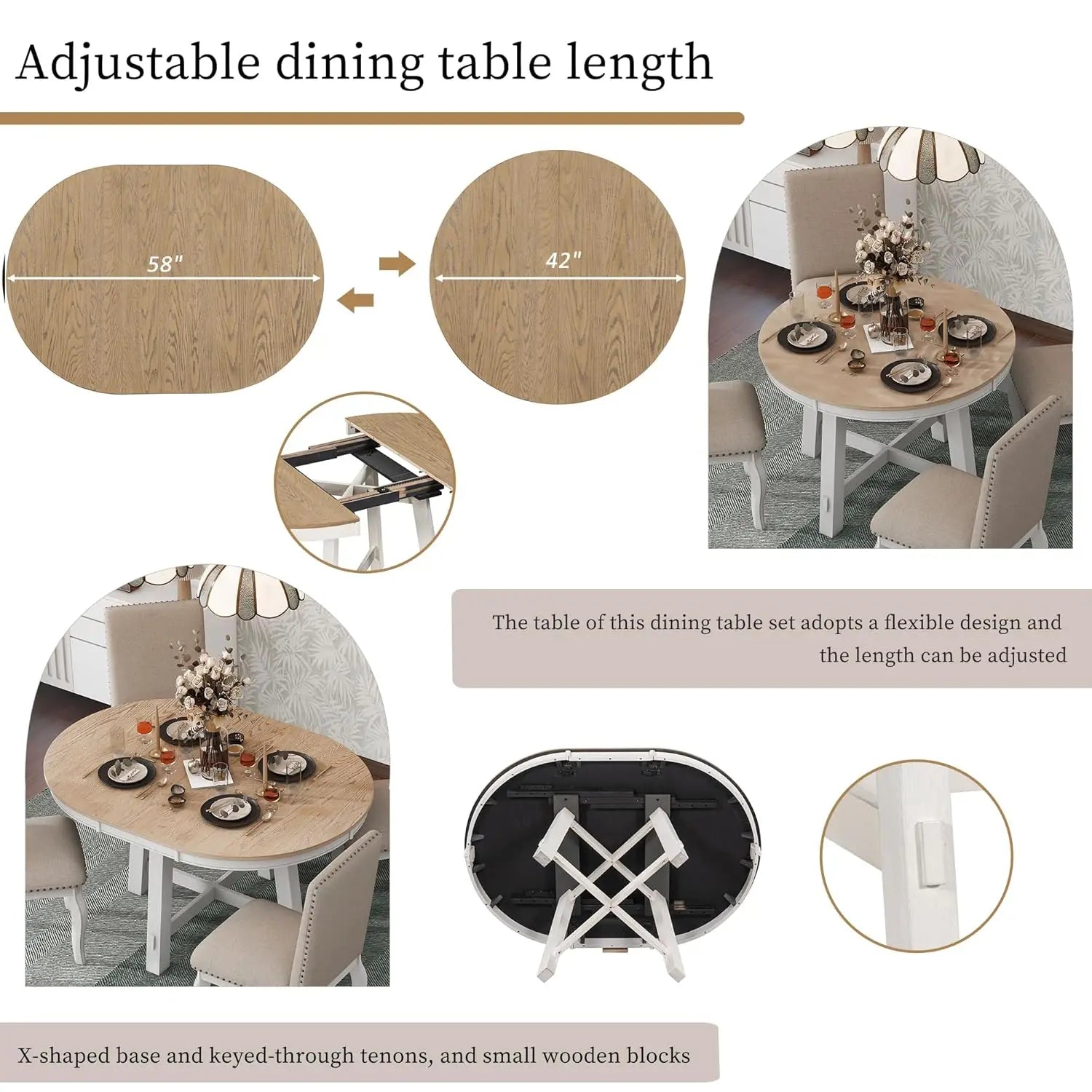 Round Extendable Dining Set